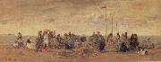 Eugene Boudin The Beach at Trouville china oil painting reproduction